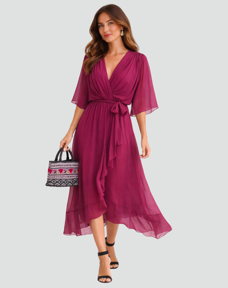 Elegante Midijurk Met Overslag | Navando