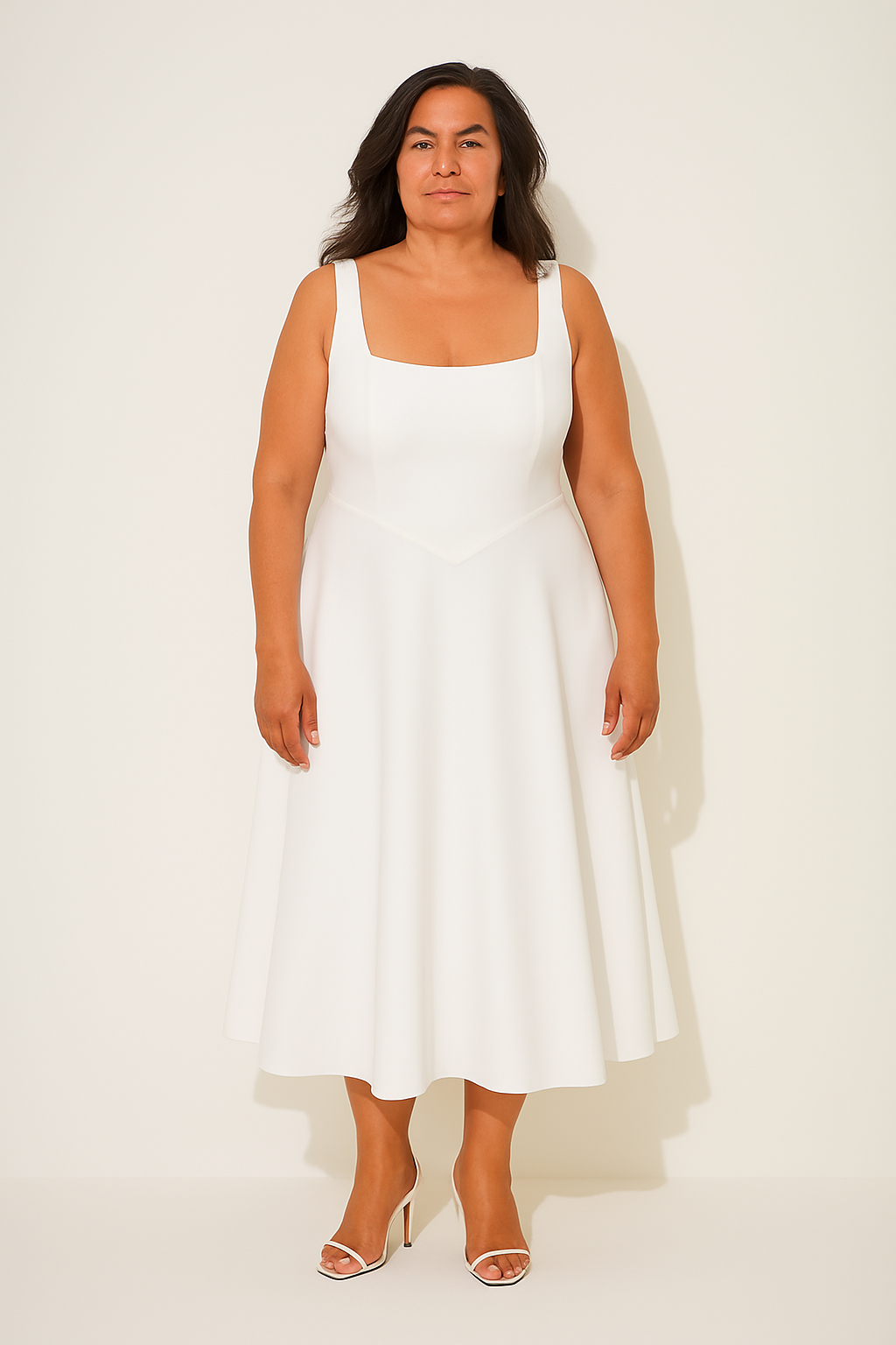 Elegante Mouwloze Midi-Jurk | Navando 