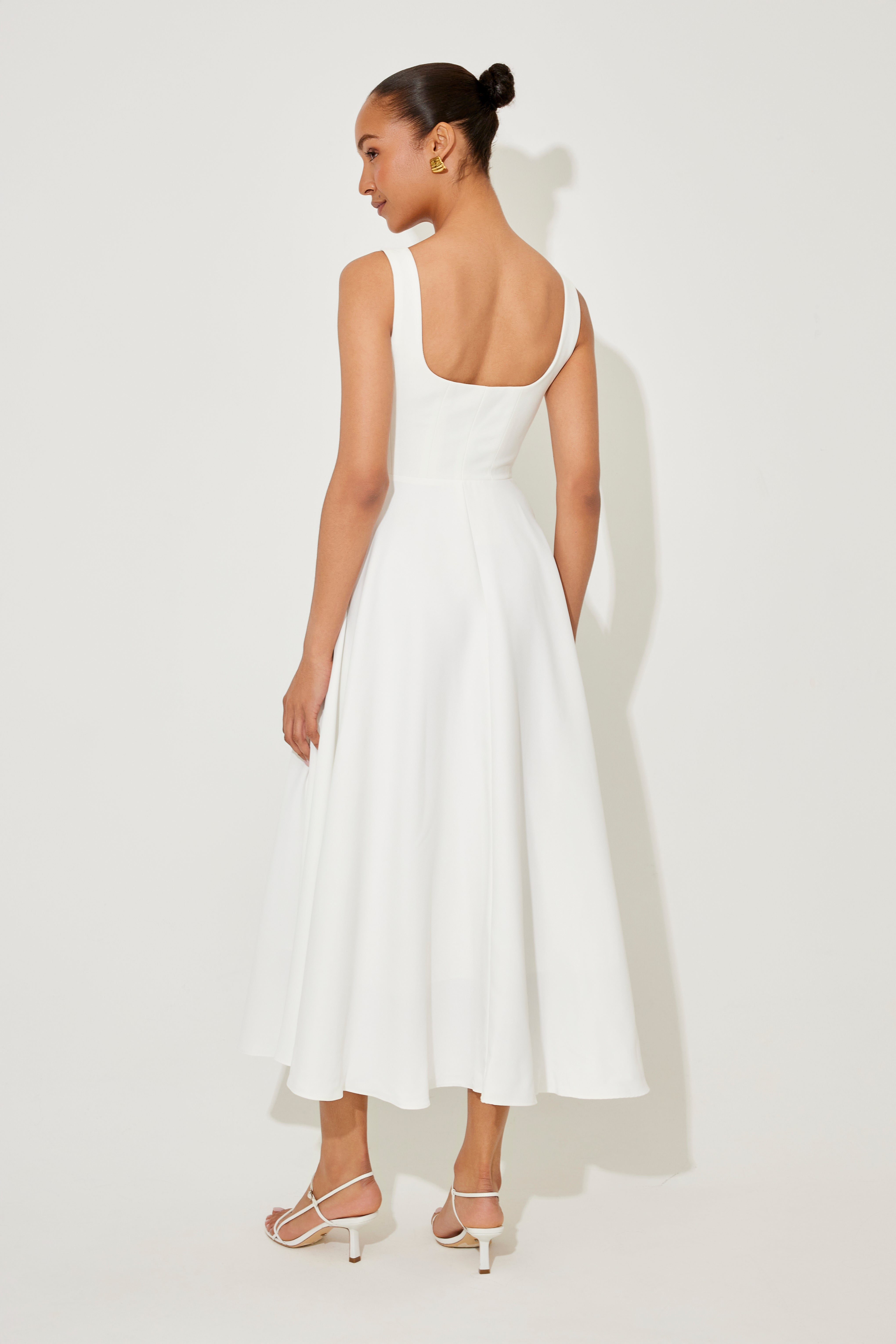 Elegante Mouwloze Midi-Jurk | Navando 