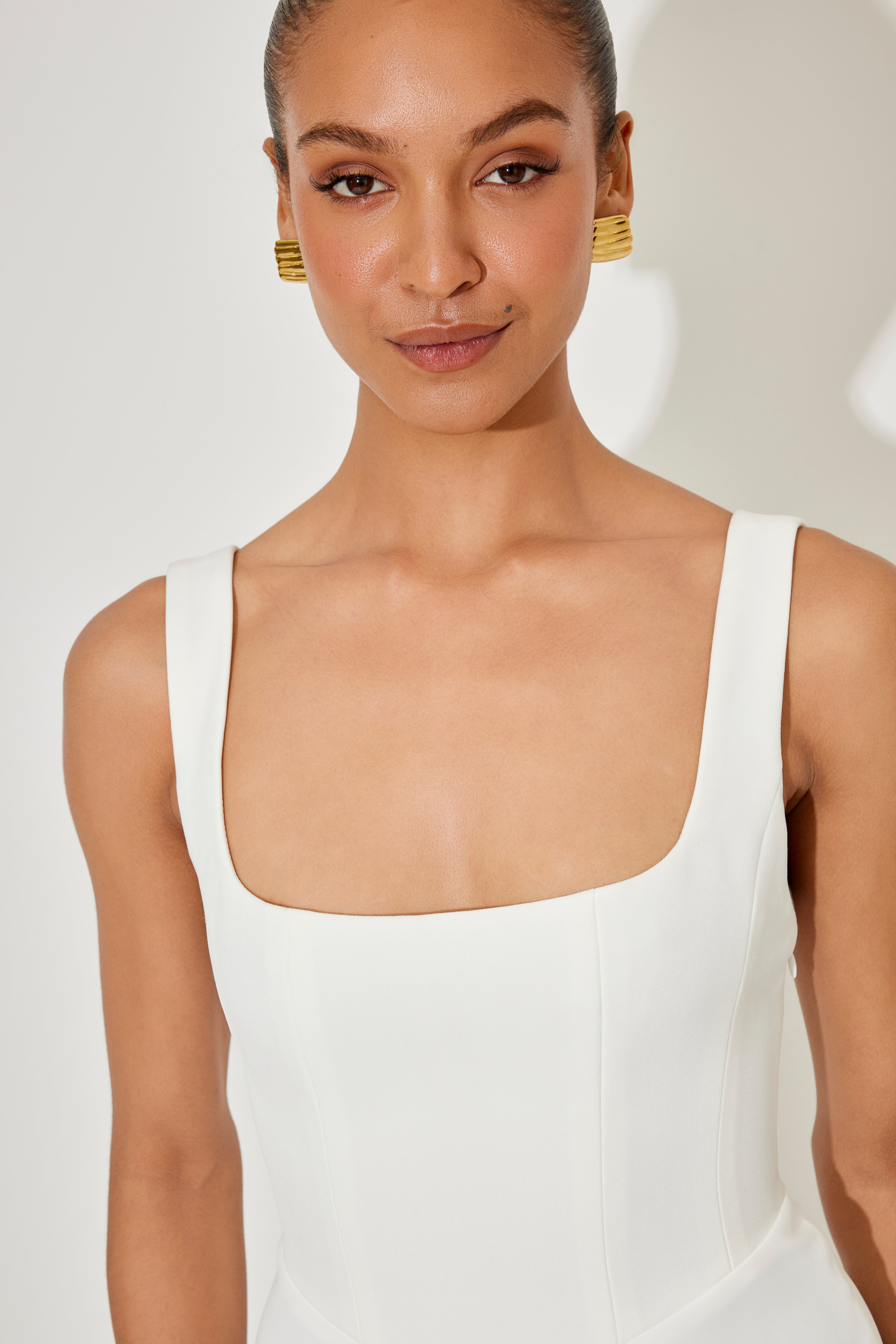 Elegante Mouwloze Midi-Jurk | Navando 