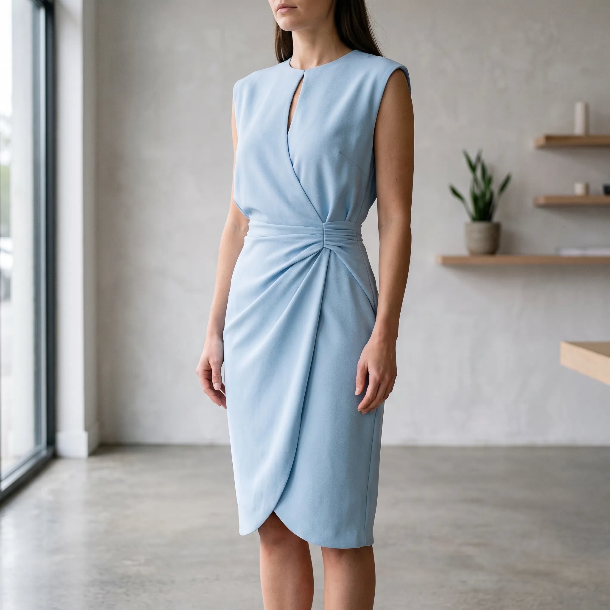 Elegante Mouwloze Midi Damesjurk | Navando 