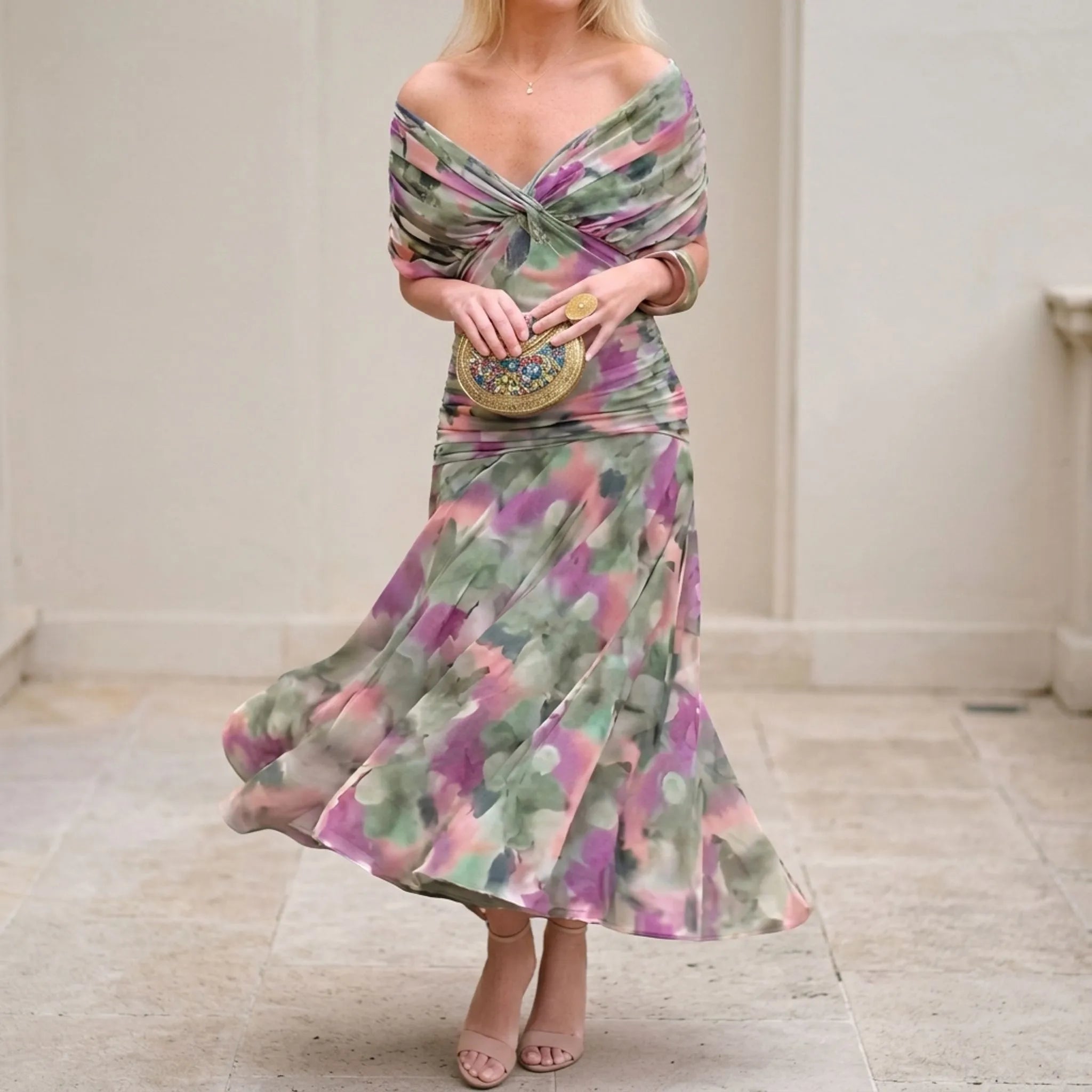 Elegante Off-Shoulder Jurk | Navando 