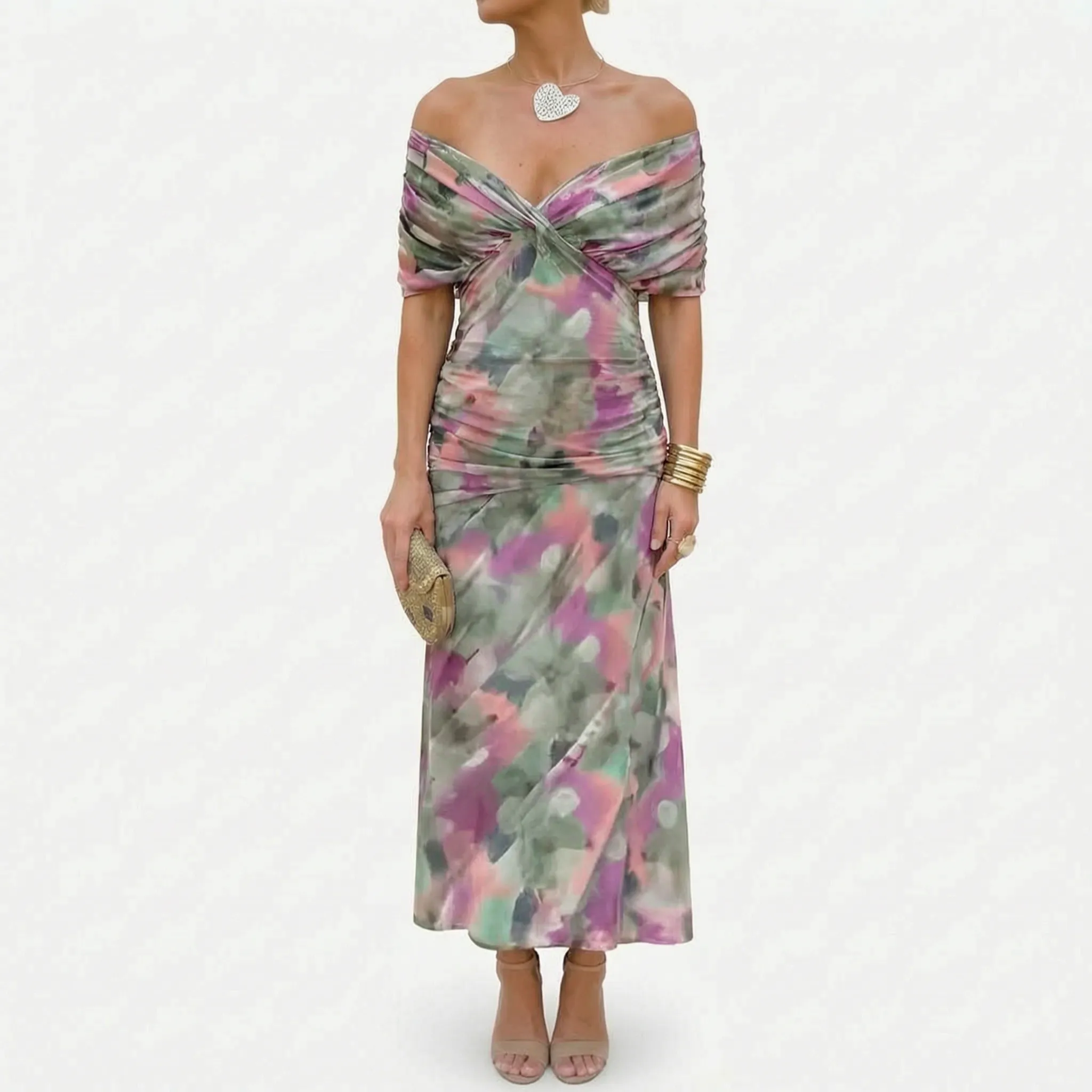 Elegante Off-Shoulder Jurk | Navando 