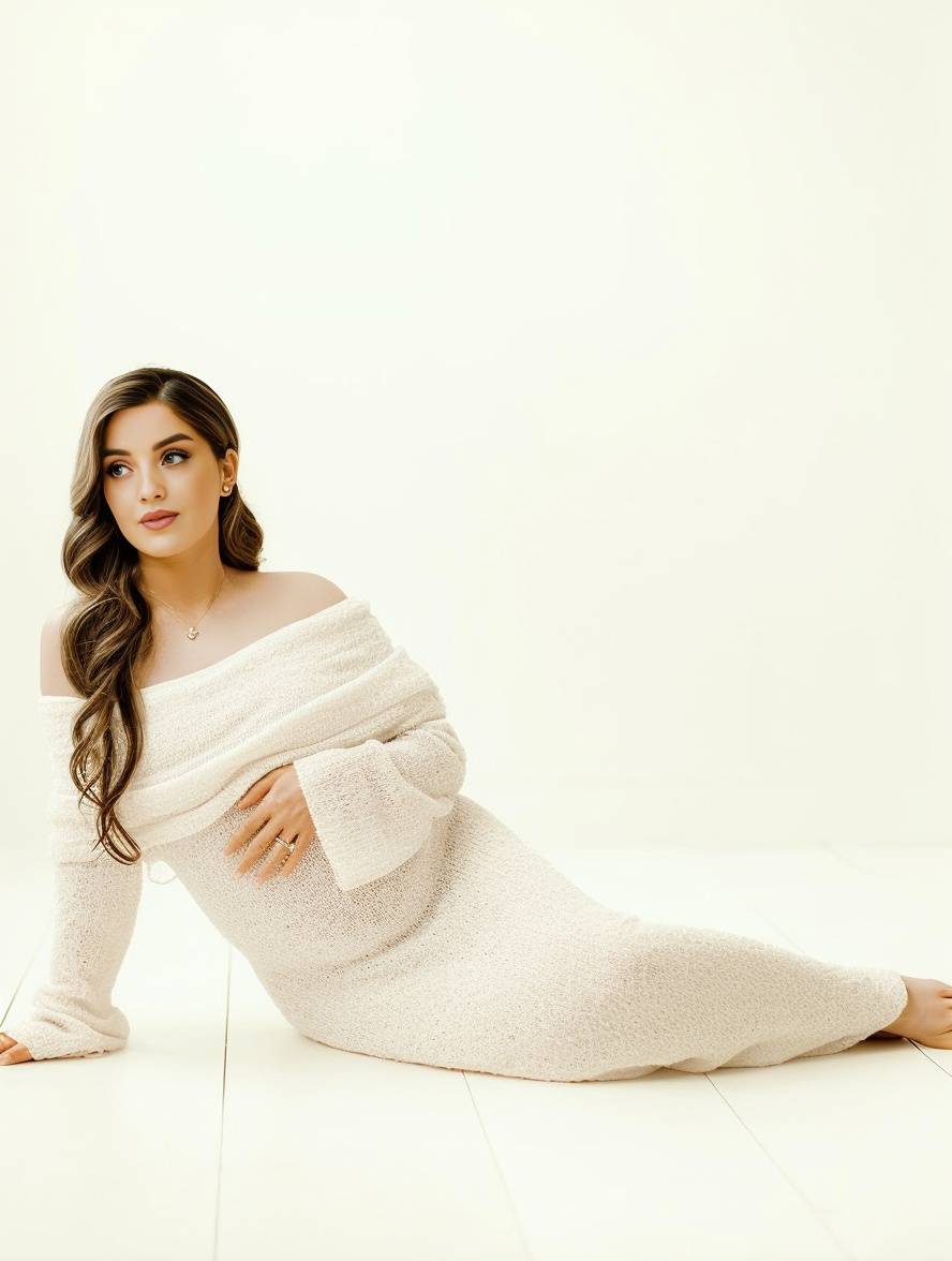 Elegante Off-Shoulder Zwangerschapsjurk | Navando