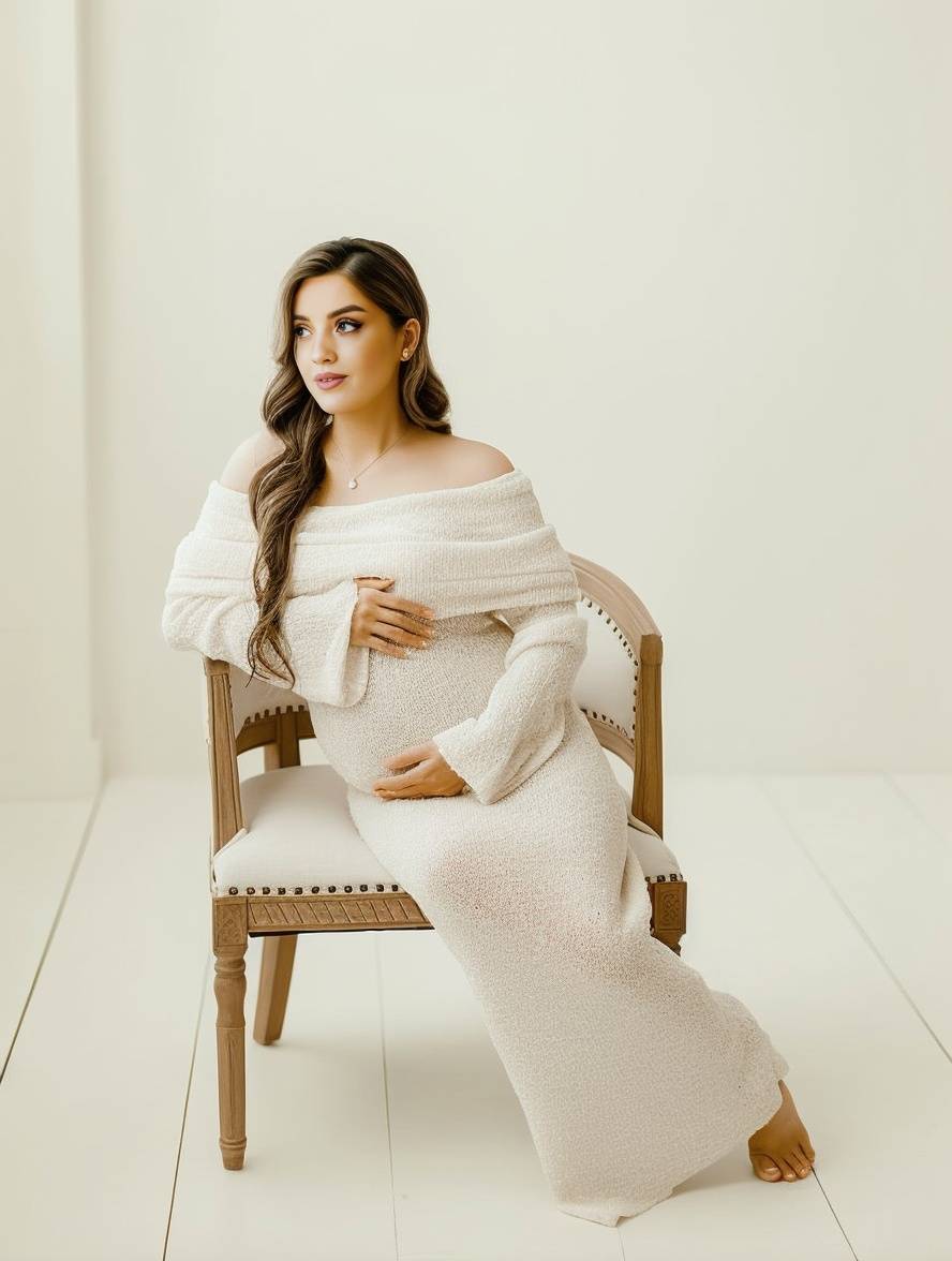 Elegante Off-Shoulder Zwangerschapsjurk | Navando
