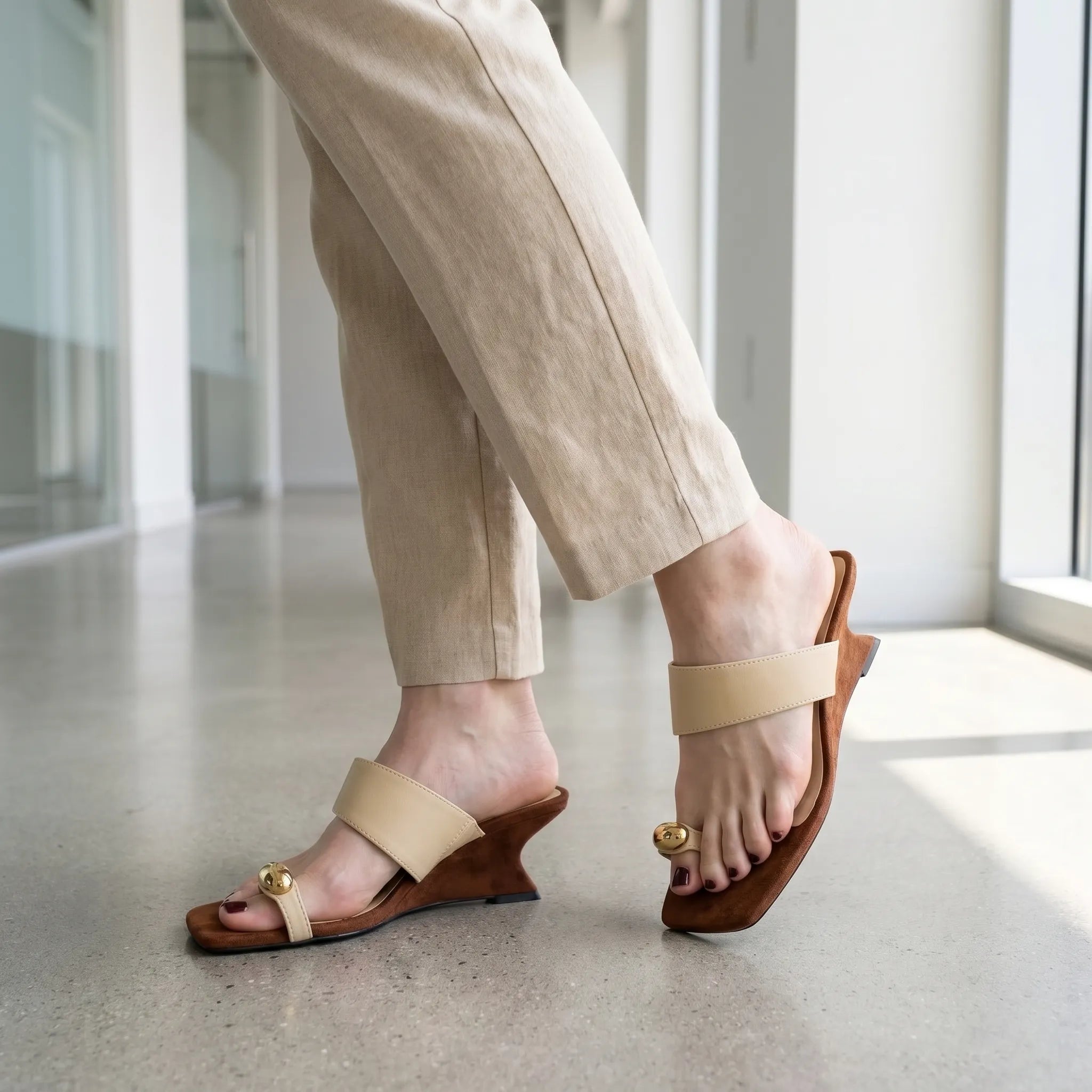 Elegante Sleehak Mule Met Metalen Detail | Navando 