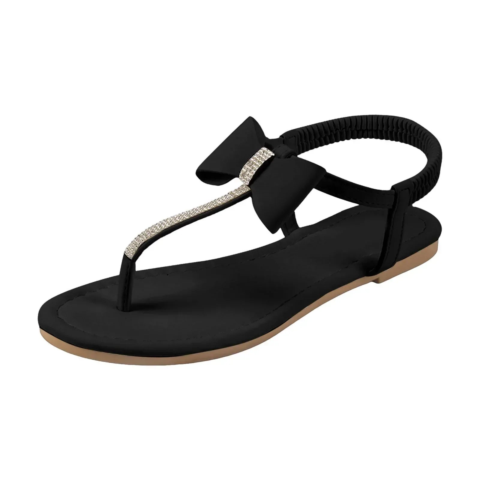 Elegante T-Band Zomerse Platte Sandalen | Navando 
