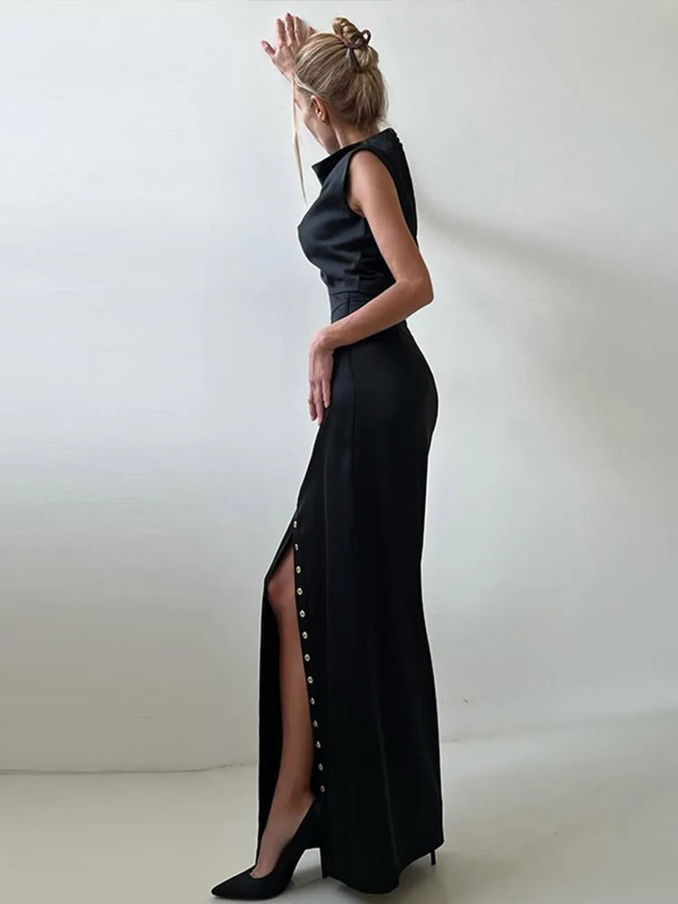 Elegante Tweedelige Set Met Maxirok | Navando
