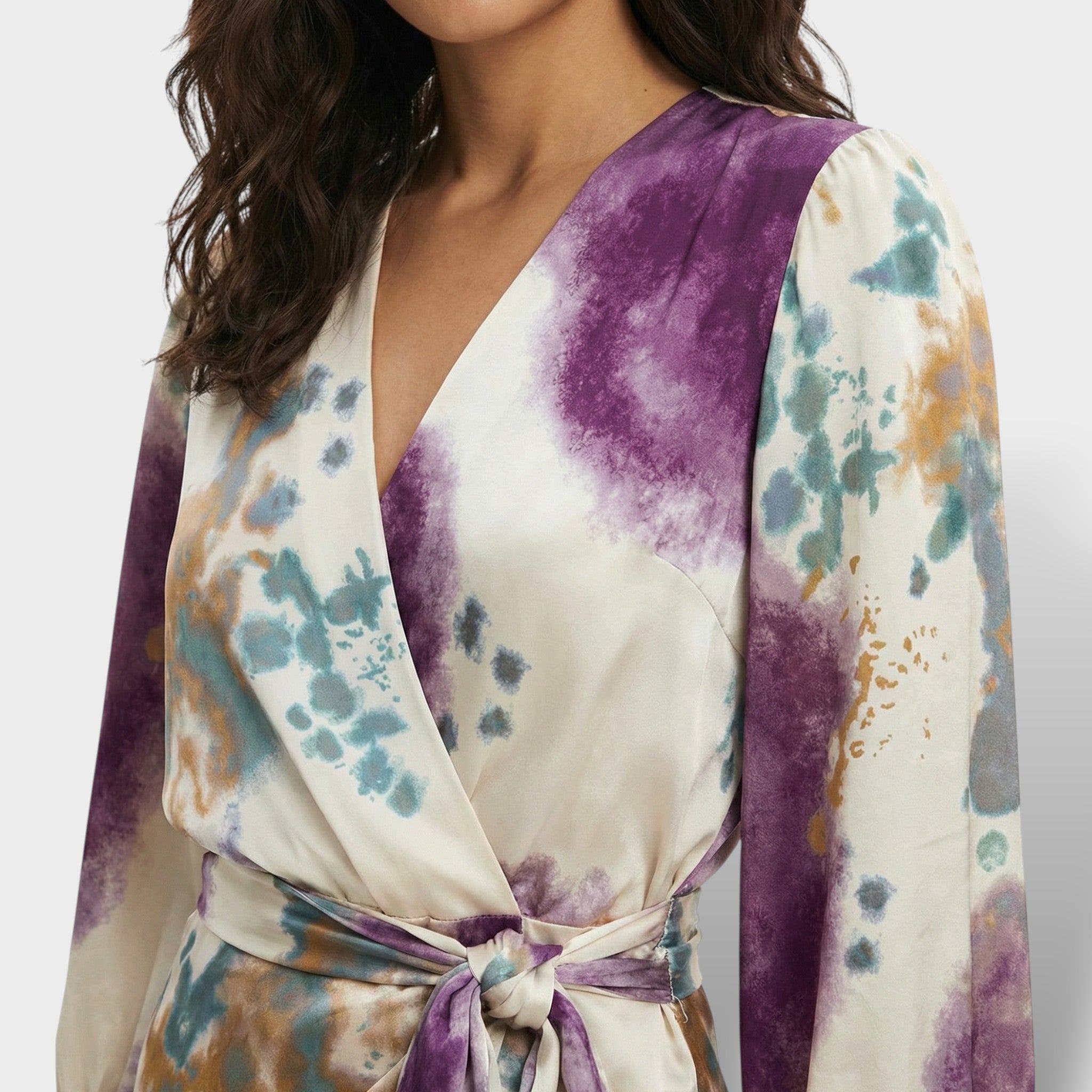Elegante jurk | Tweedelig met V-hals 3