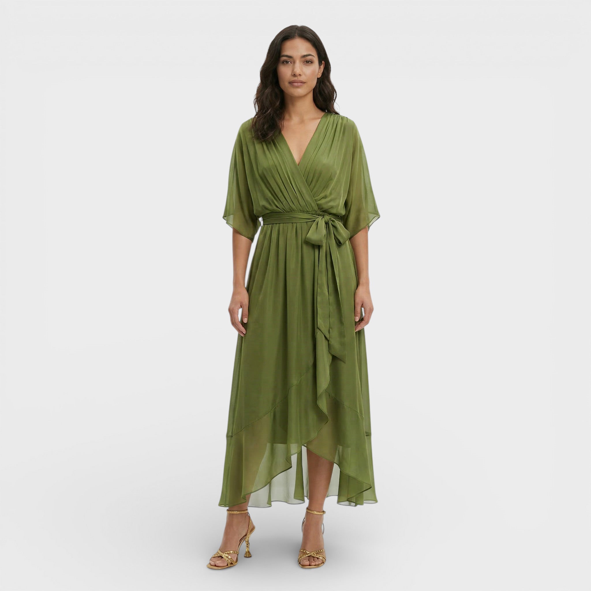 Elegante jurk | V-hals en vloeiende val 0