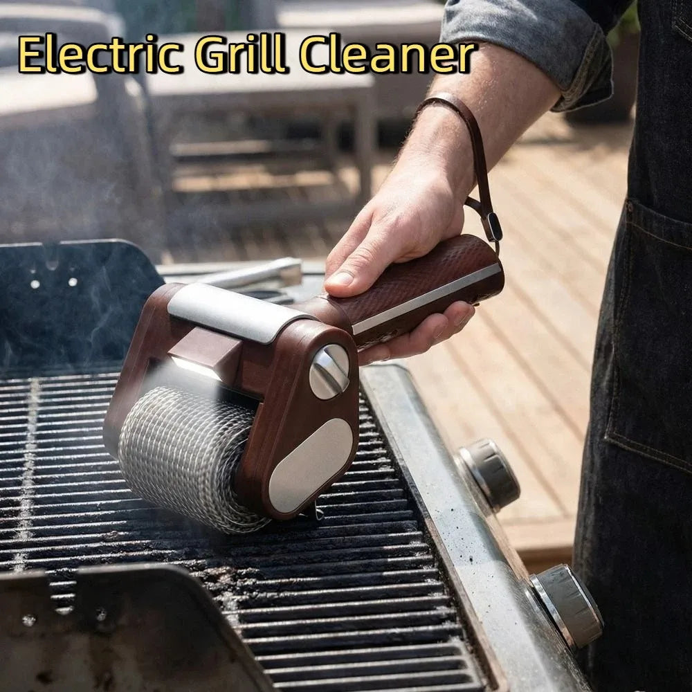 Elektrische Grillborstel Met Roterende Kop | Navando