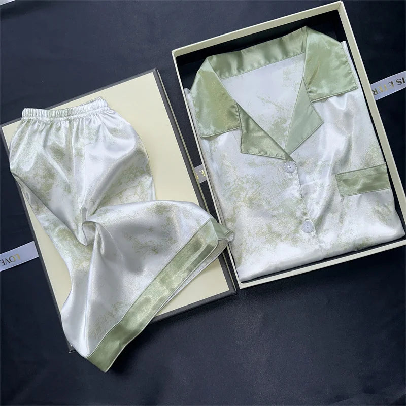 Fashion Home | Kersenprint tweedelige pyjama set 9