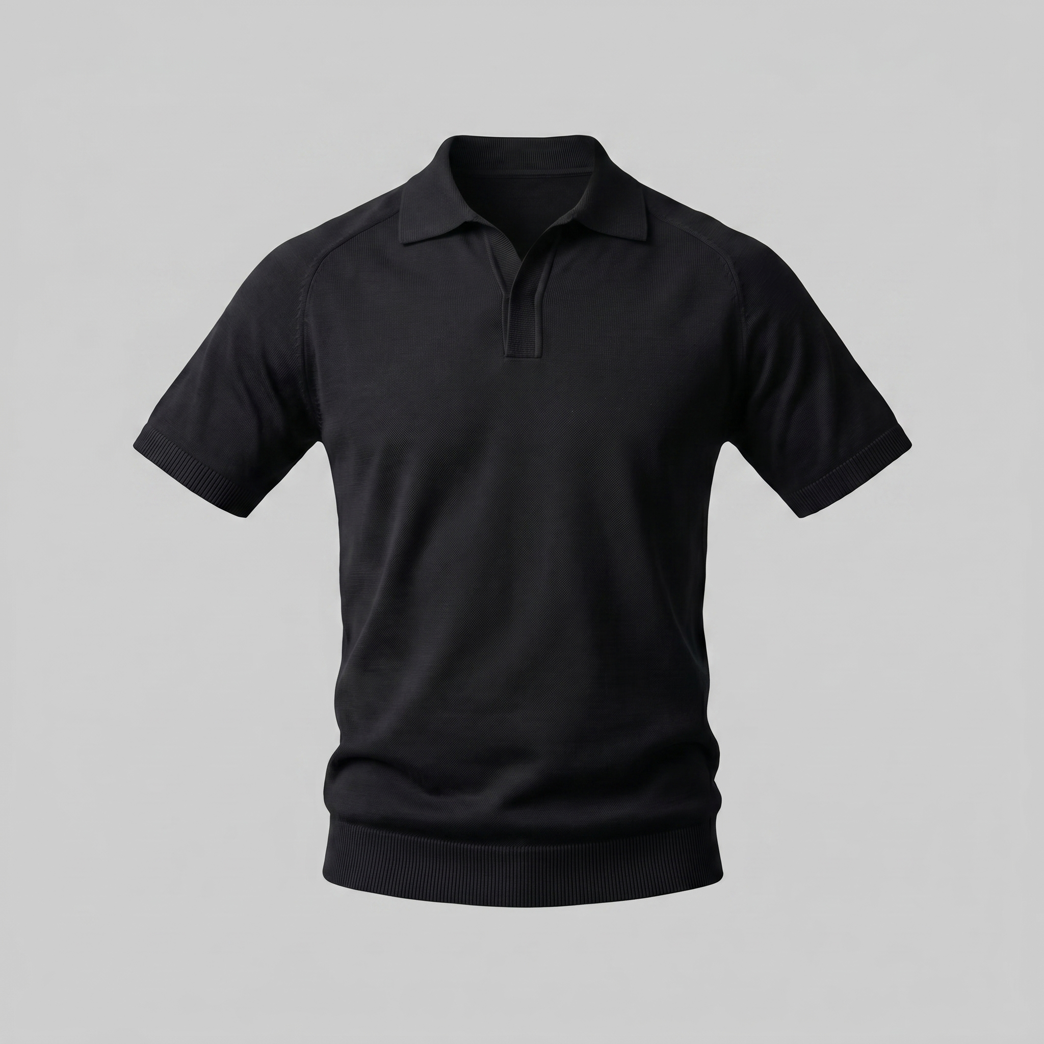 Fijngebreid Poloshirt Heren Met Open Kraag | Navando