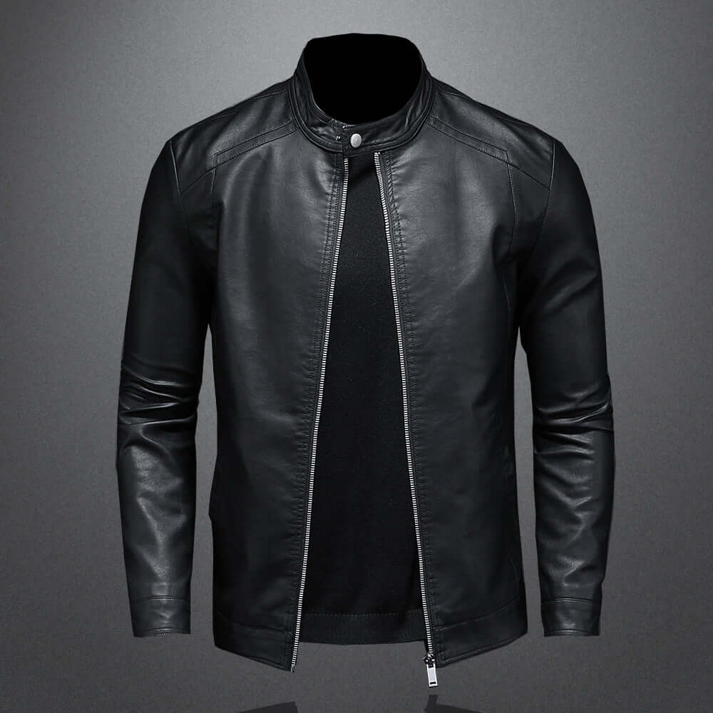 Schlanke Lederjacke für Herren – zeitlose Oberbekleidung im Biker-Stil