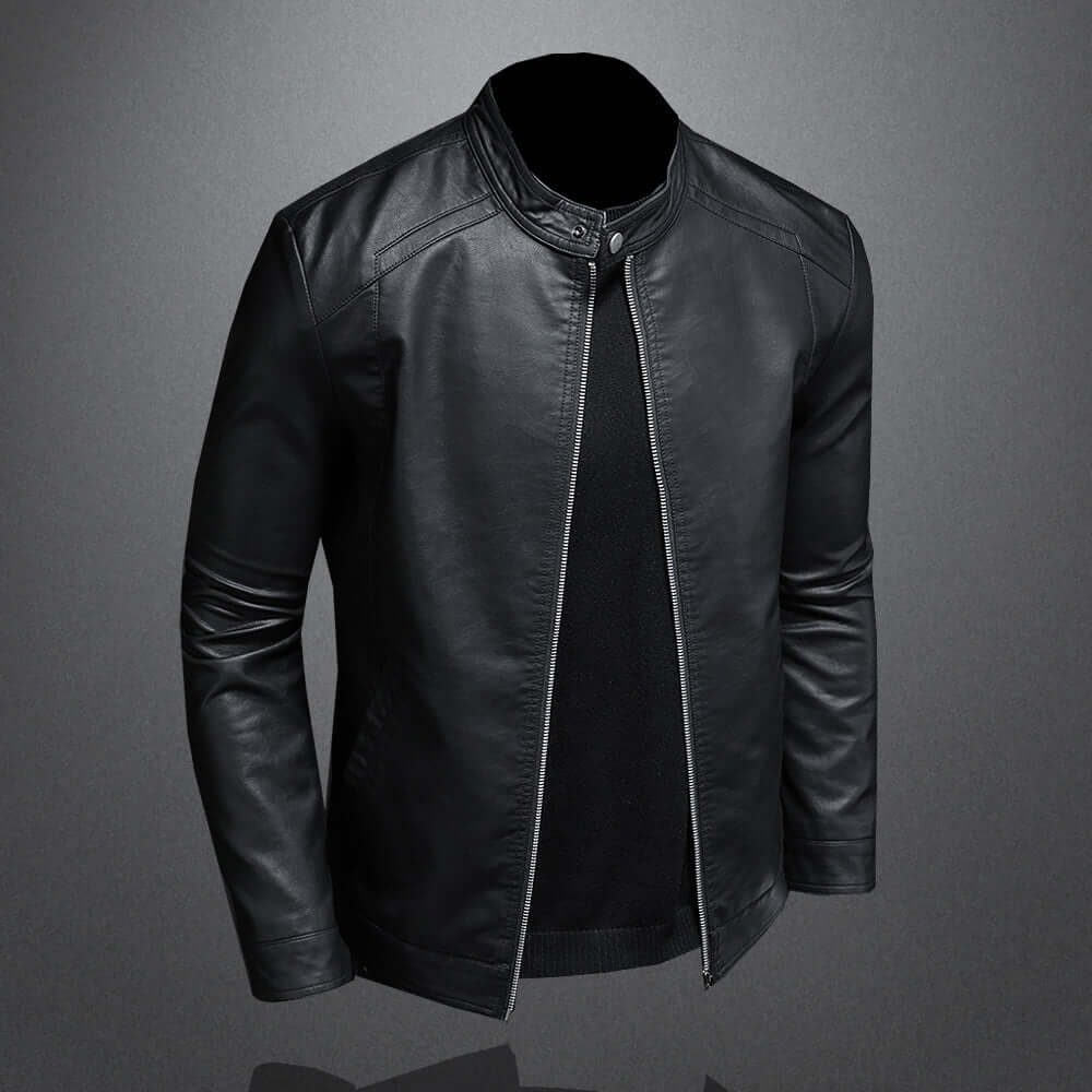 Schlanke Lederjacke für Herren – zeitlose Oberbekleidung im Biker-Stil