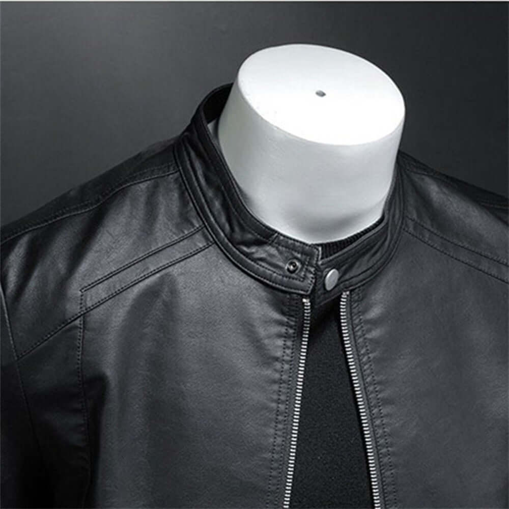 Schlanke Lederjacke für Herren – zeitlose Oberbekleidung im Biker-Stil