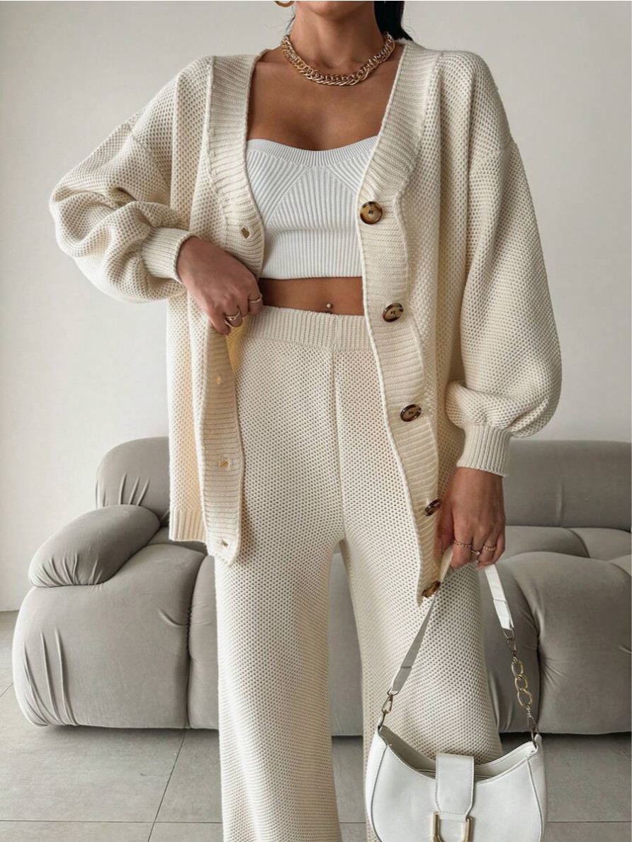 Galina | Zacht gebreide set met V-hals 2