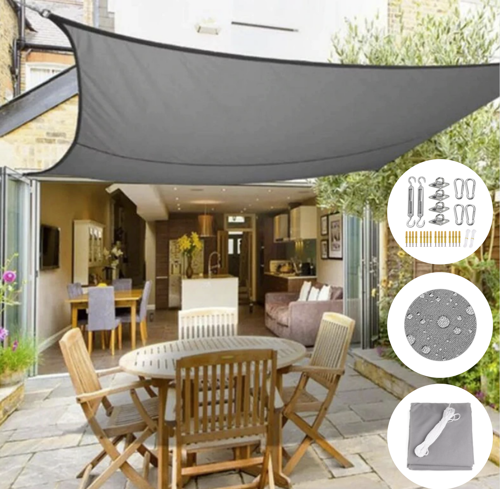 GardenFeel | Waterafstotend schaduwdoek voor balkon en terras 1