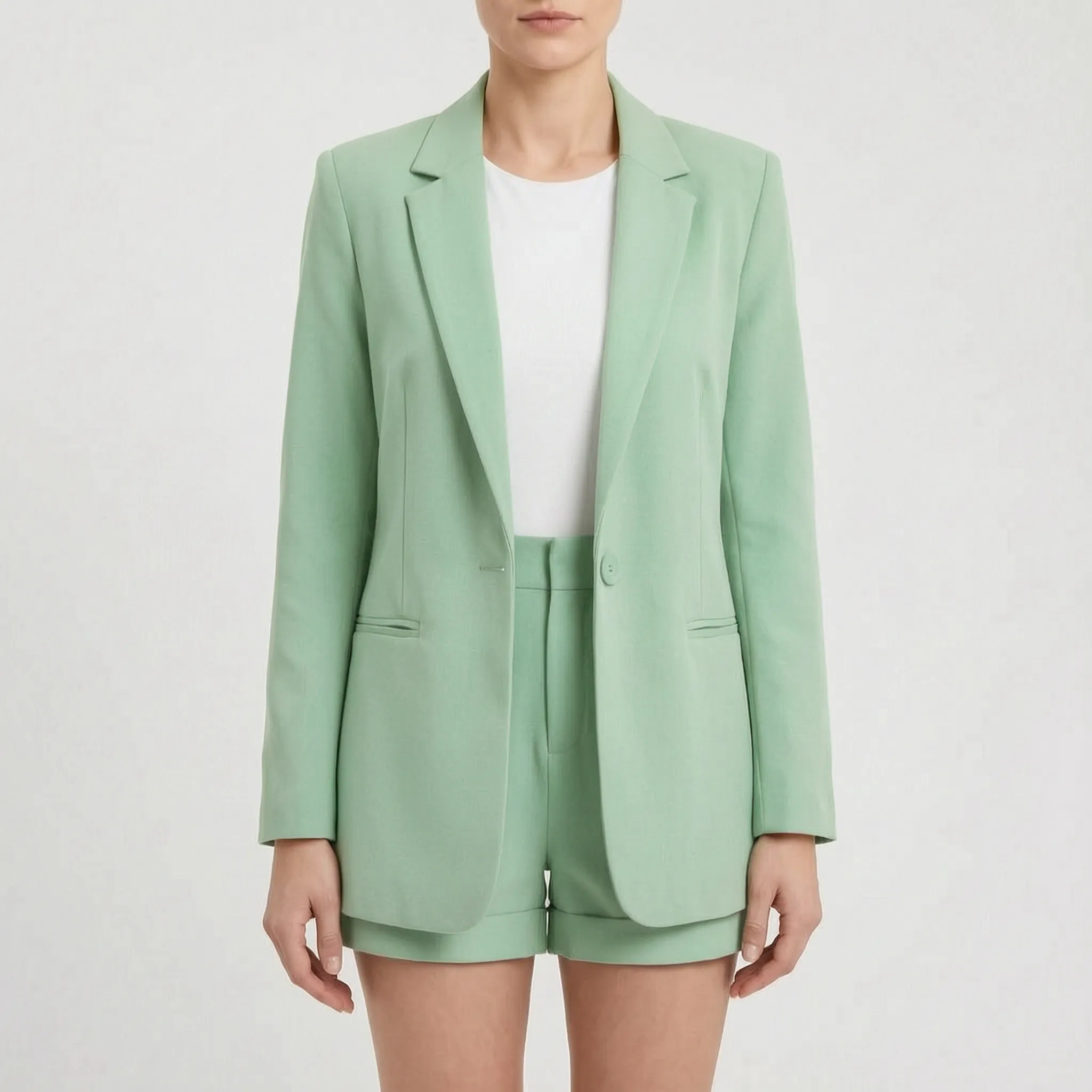 Gecoördineerde Short Met Blazer Set | Navando 