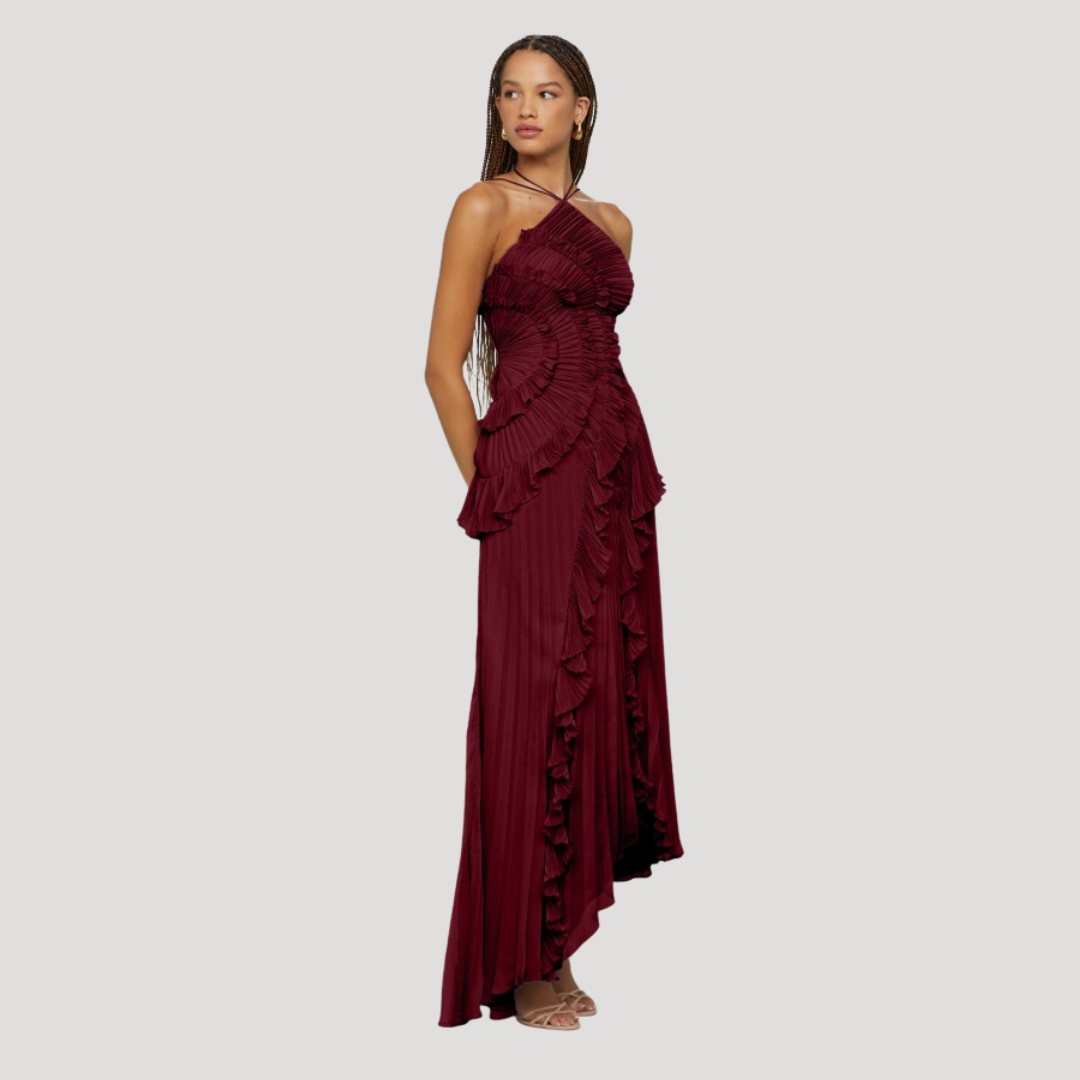 Geplooide Asymmetrische Jurk | Navando 