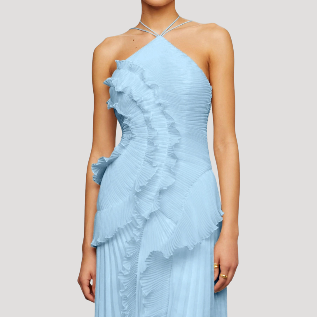 Geplooide Asymmetrische Jurk | Navando 