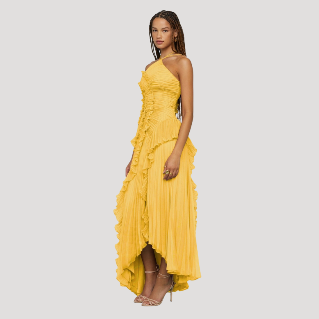Geplooide Asymmetrische Jurk | Navando 