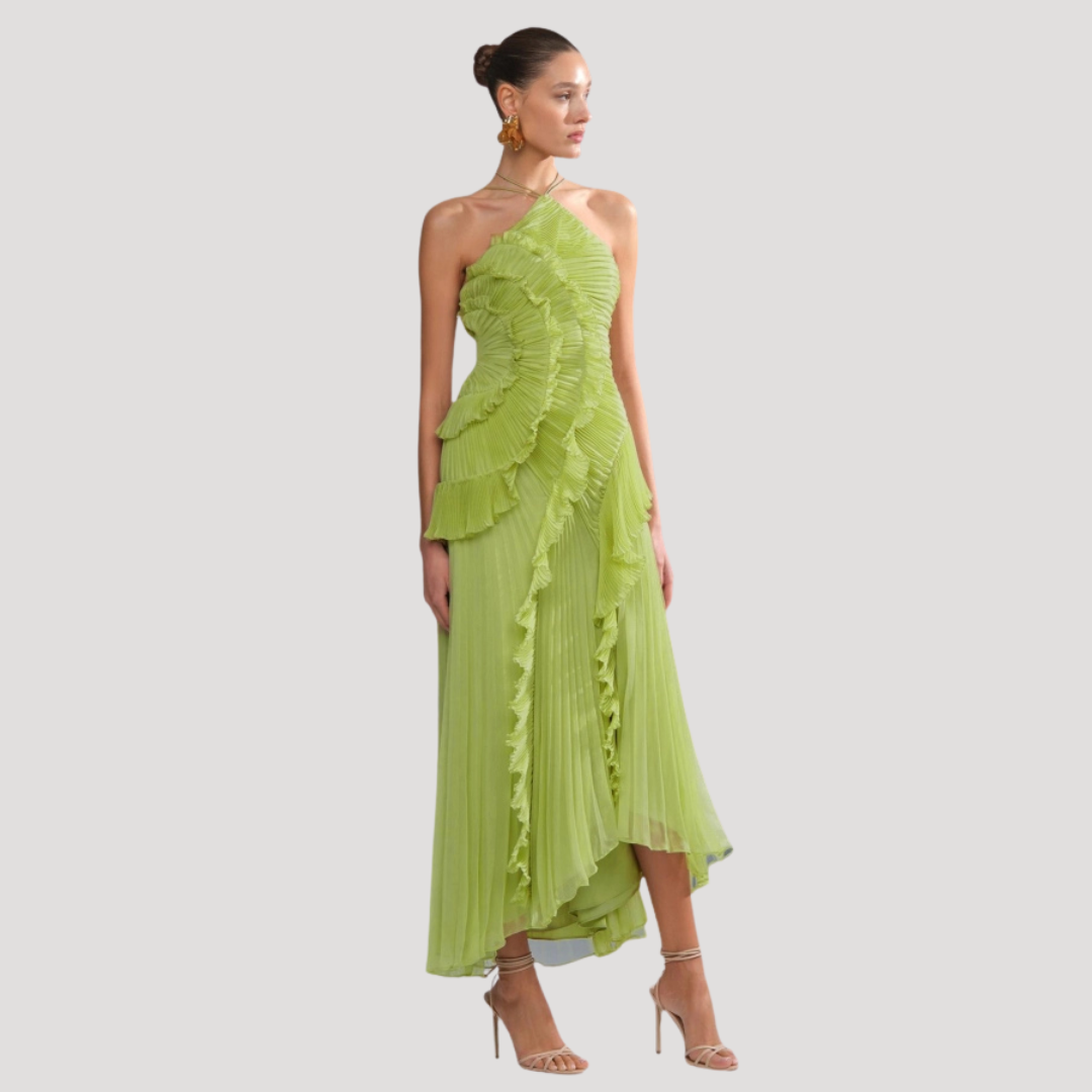 Geplooide Asymmetrische Jurk | Navando 