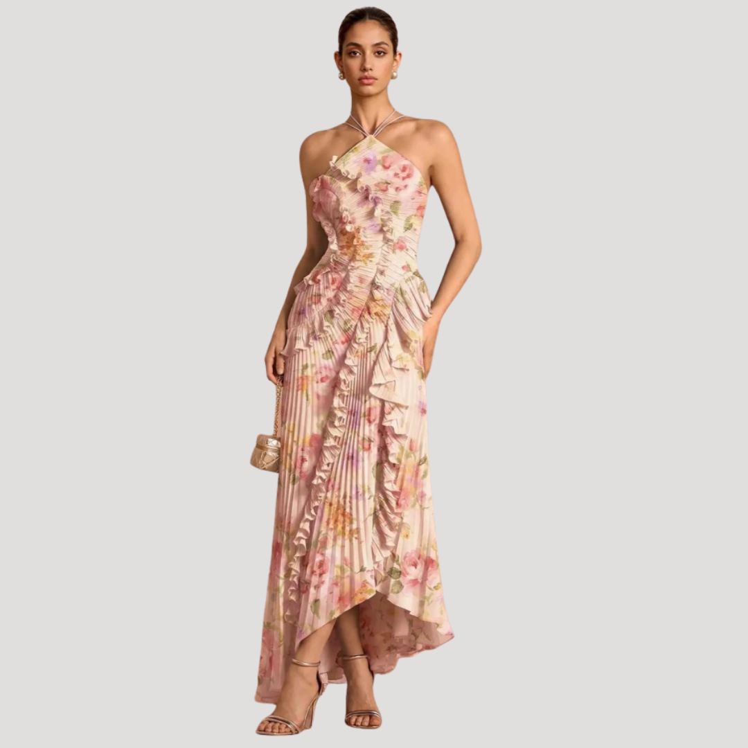 Geplooide Asymmetrische Jurk | Navando 