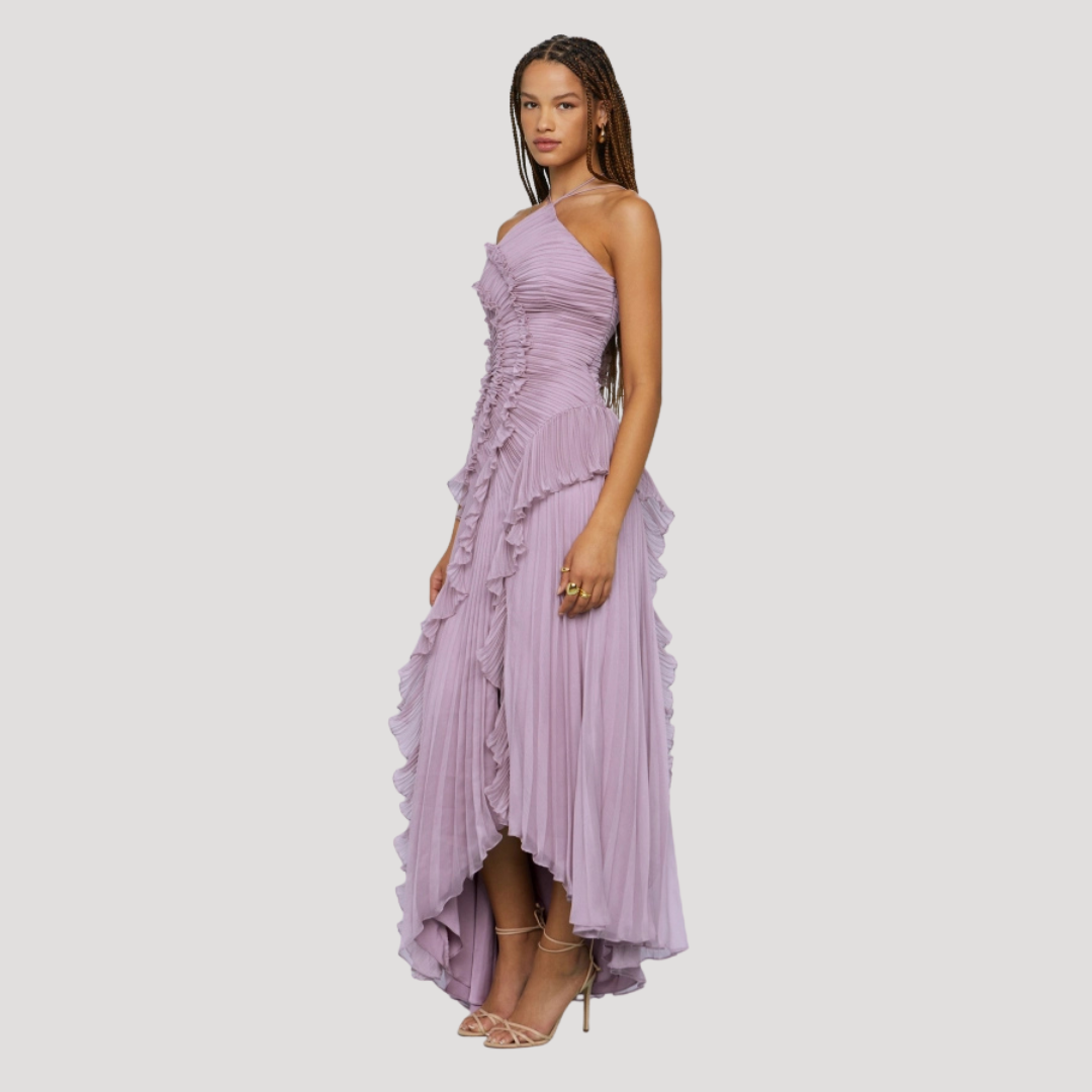 Geplooide Asymmetrische Jurk | Navando 