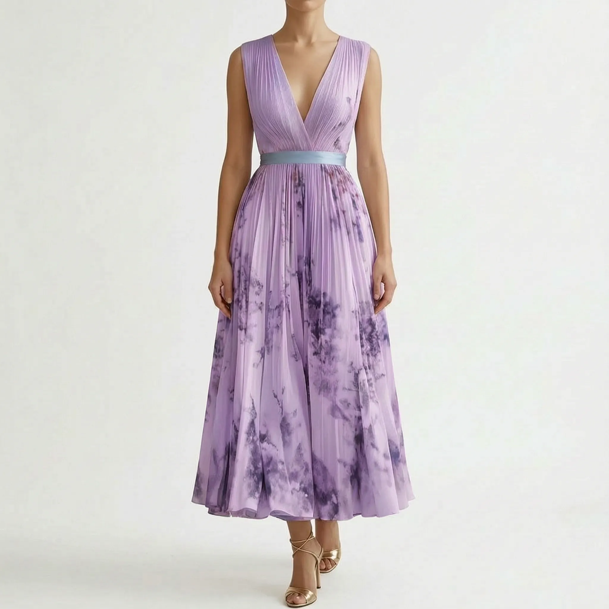 Geplooide Maxi-Jurk | Navando 