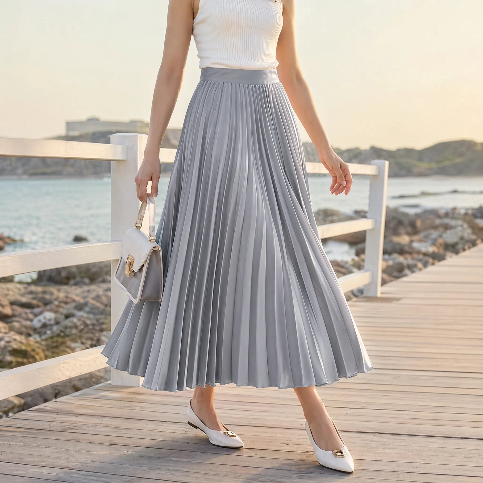 Geplooide Midirok | Navando 