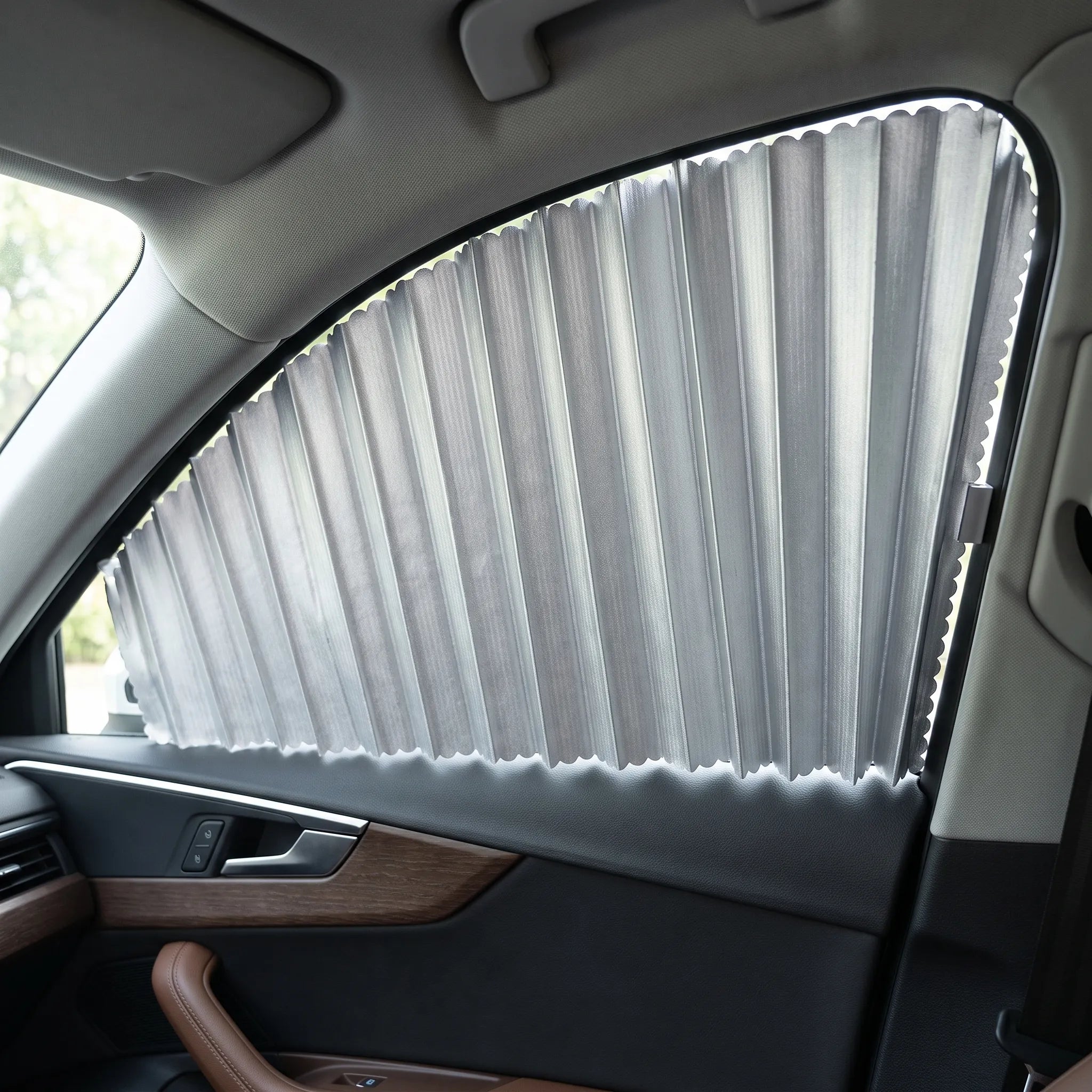 Geplooide Zonneschermen Voor De Auto | Navando 