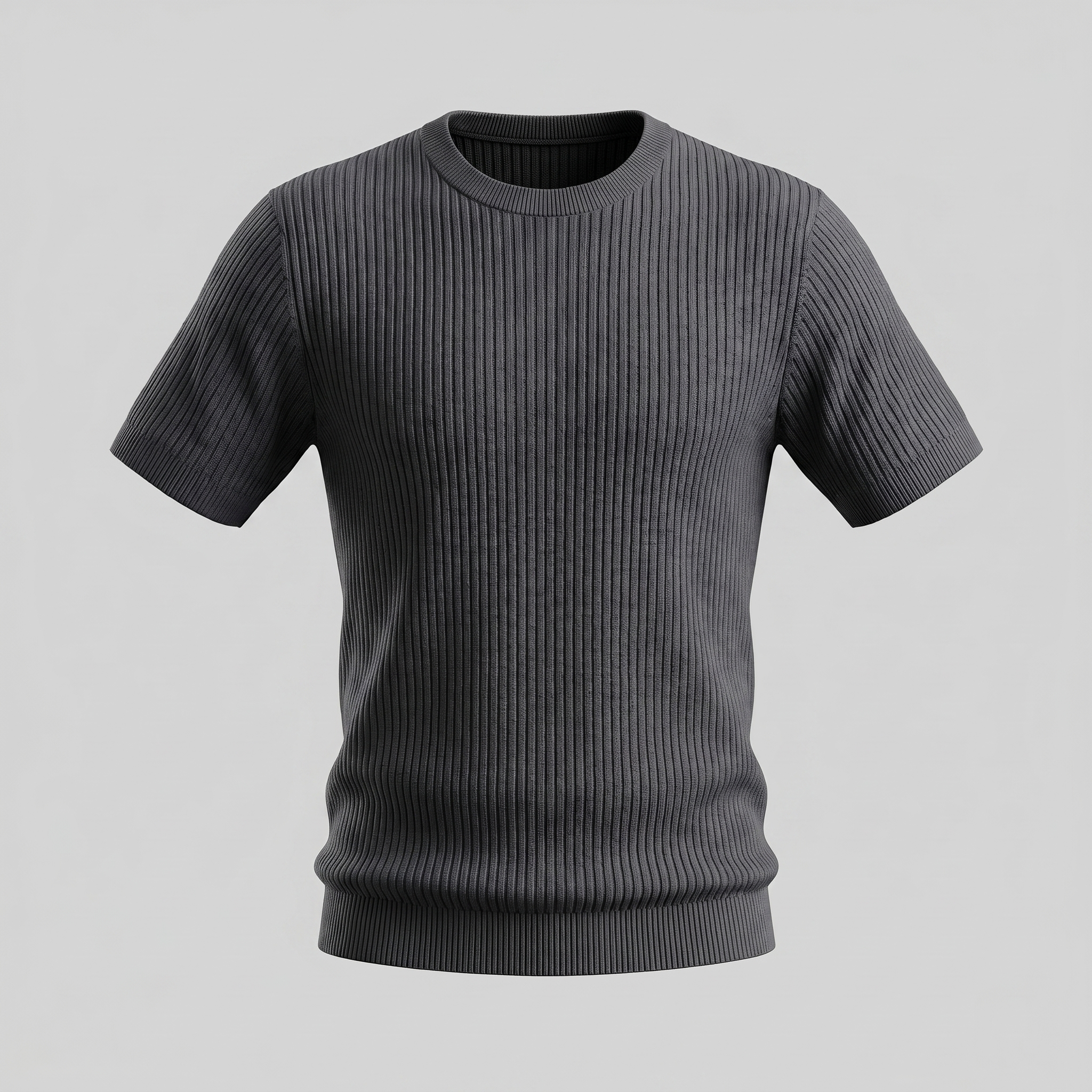Gestructureerd Gebreid T-Shirt | Navando