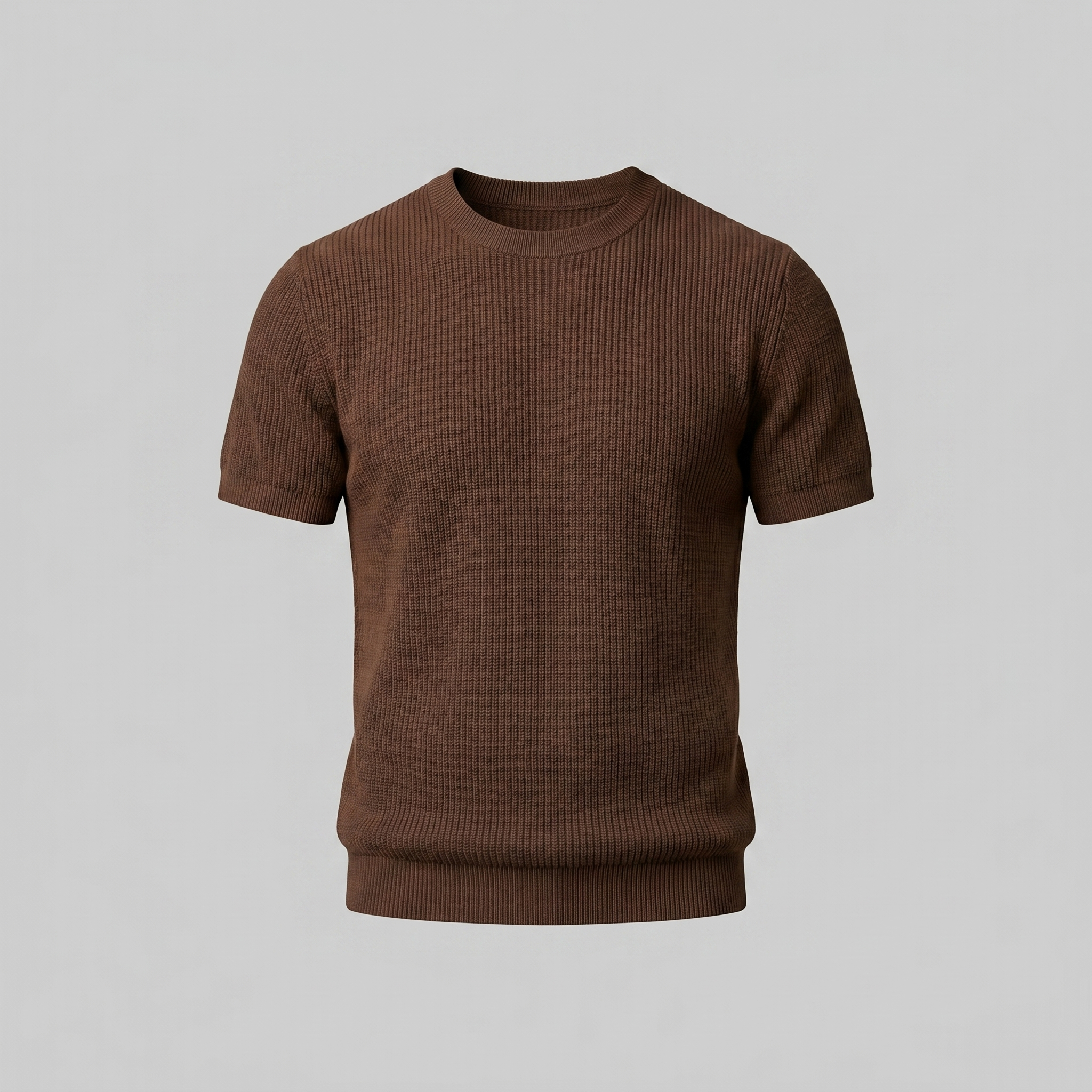 Gestructureerd Gebreid T-Shirt | Navando