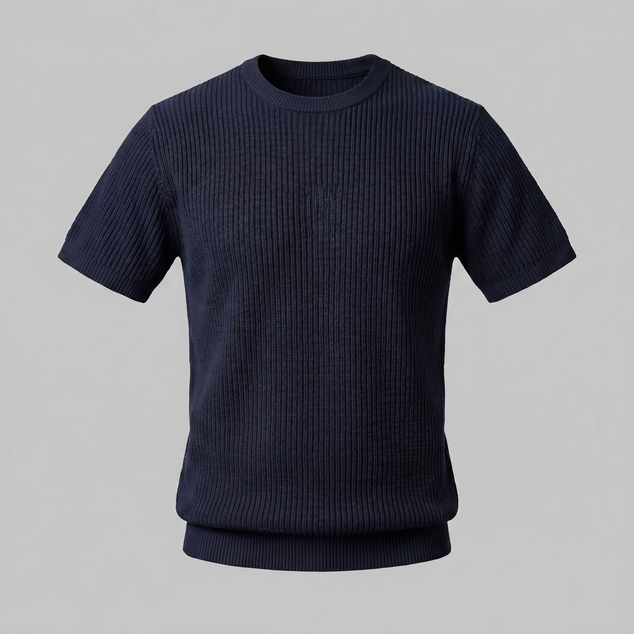 Gestructureerd Gebreid T-Shirt | Navando