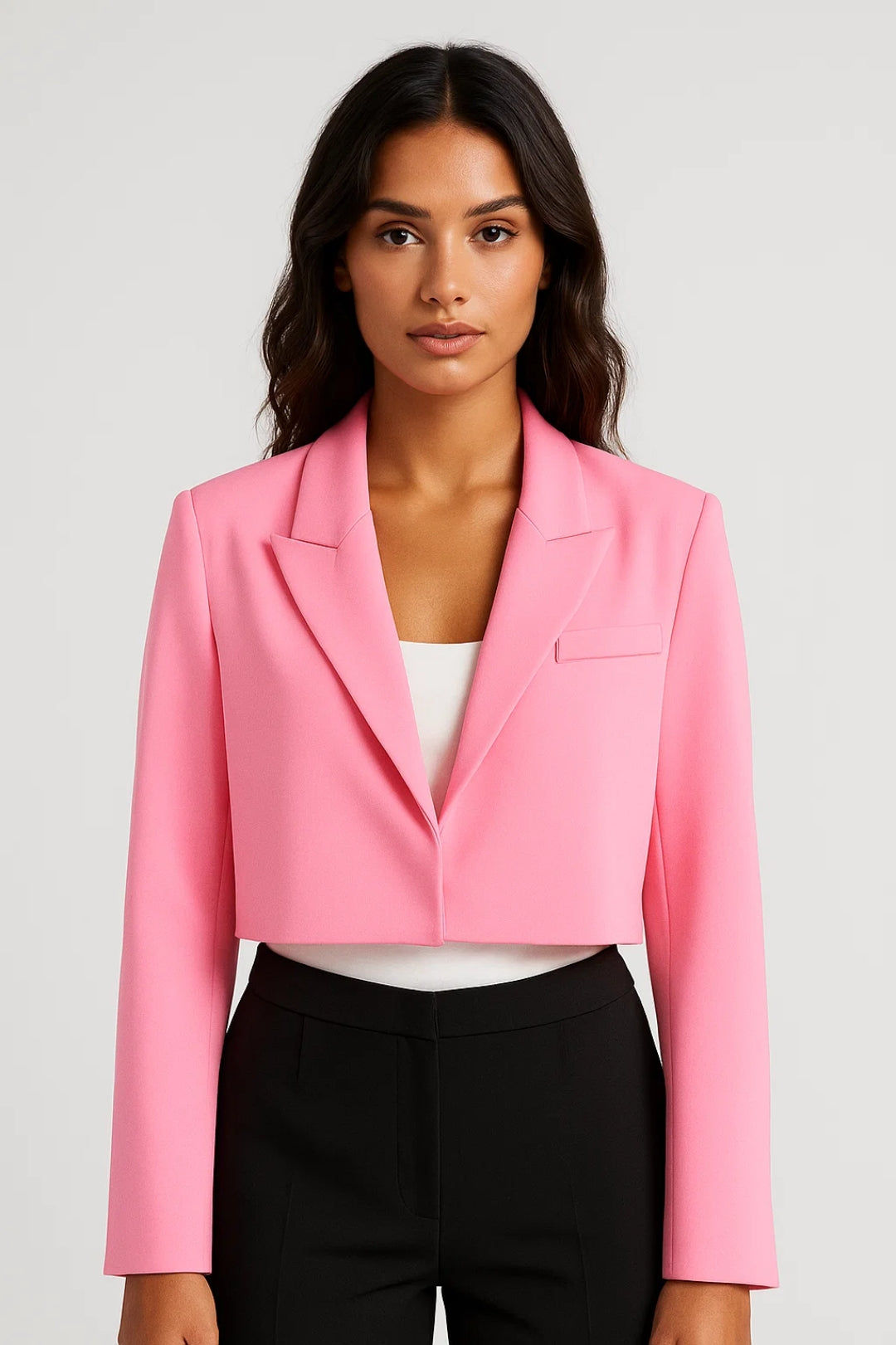 Gestructureerde Mooie Blazer Dames Met Reverskraag | Navando