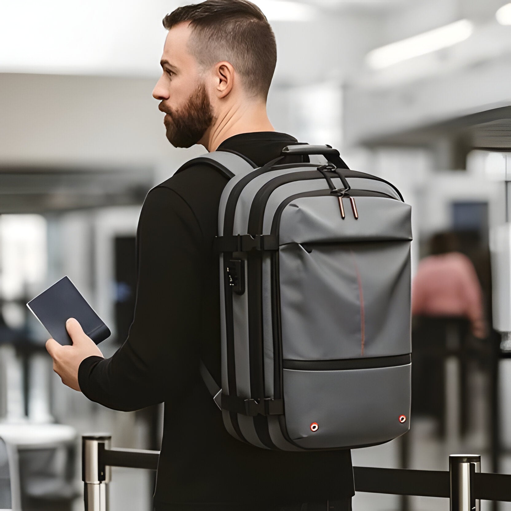 Gestructureerde Vacuum Rugzak Voor Handbagage | Navando
