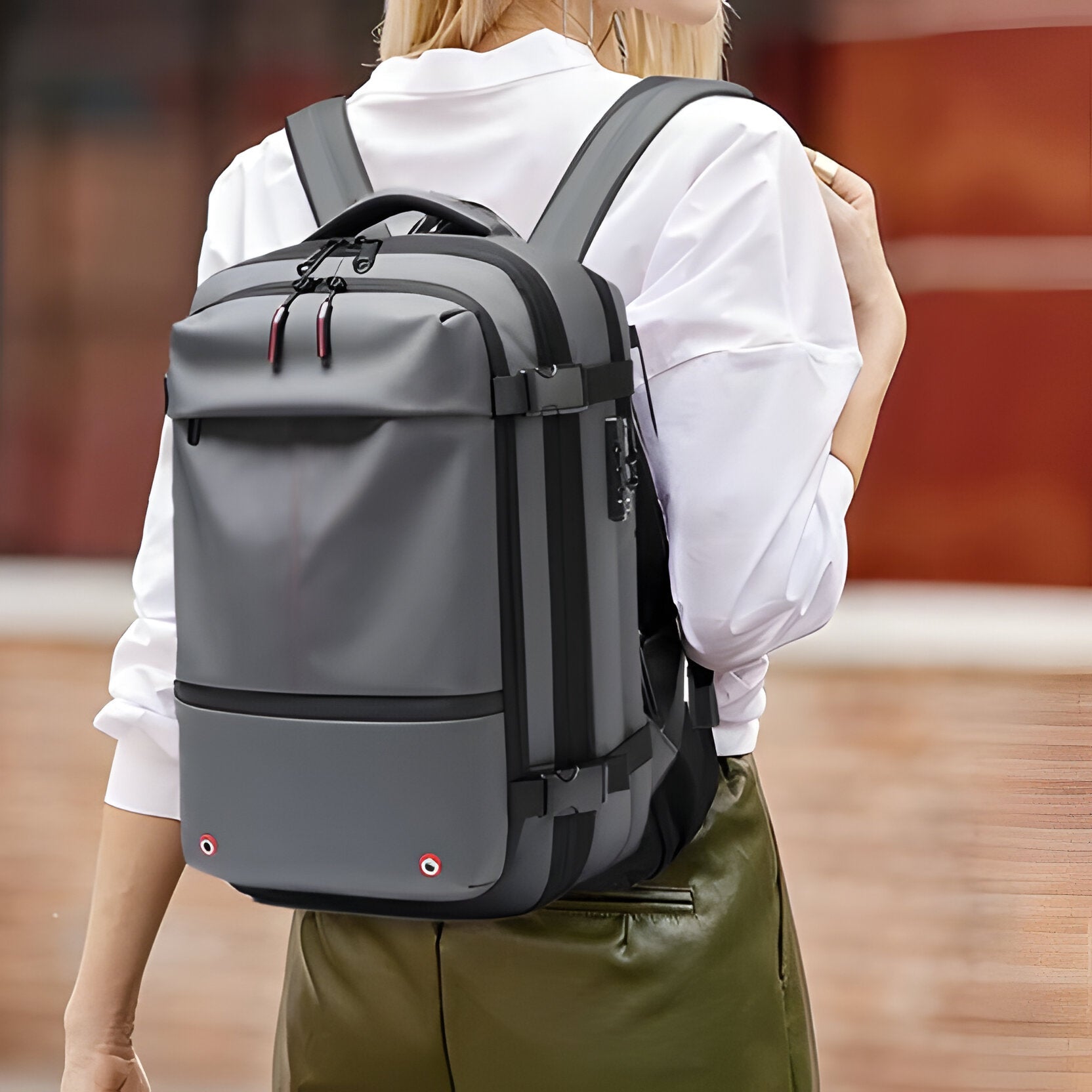 Gestructureerde Vacuum Rugzak Voor Handbagage | Navando