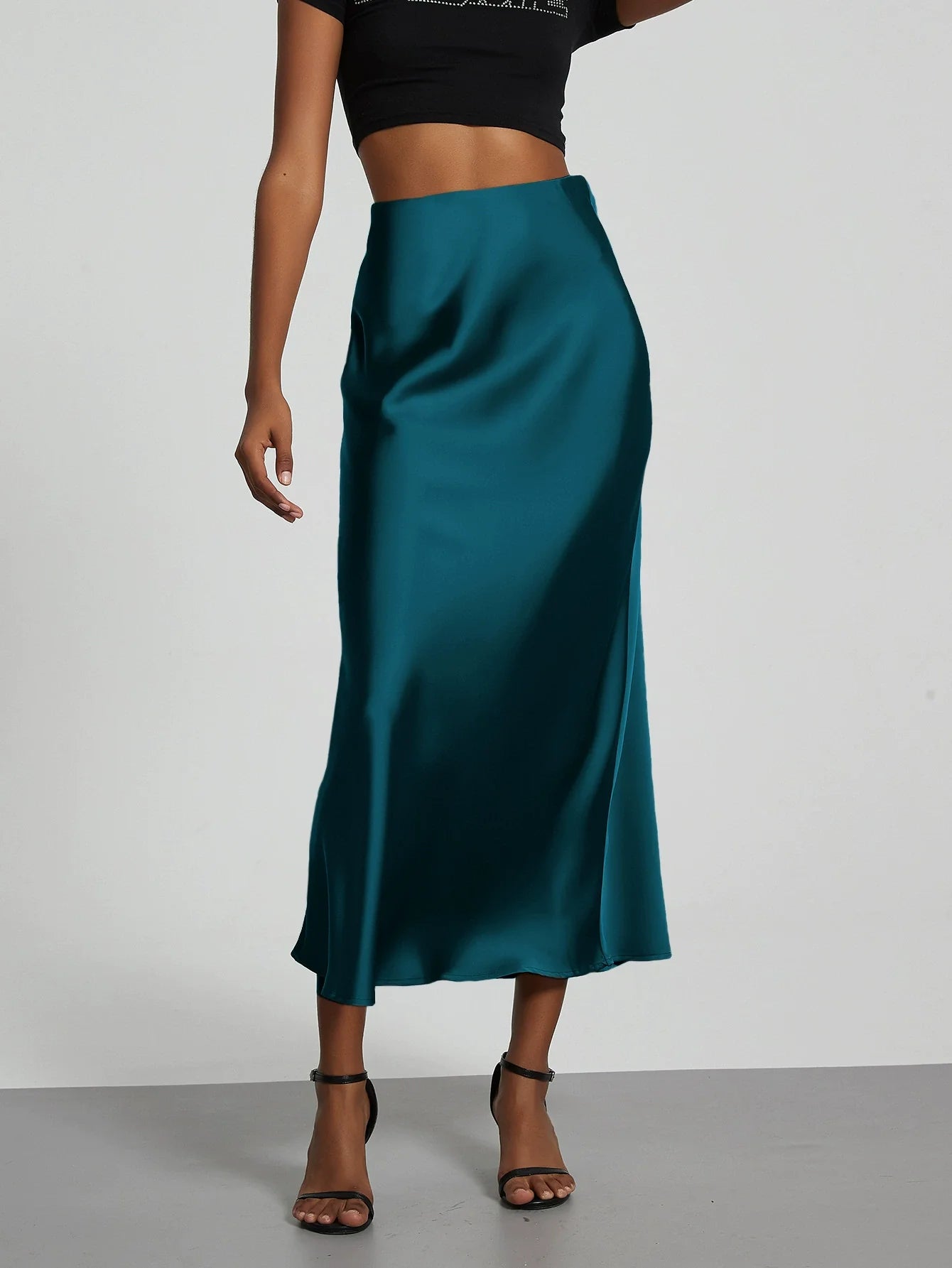 Glanzende Slip Skirt | Navando