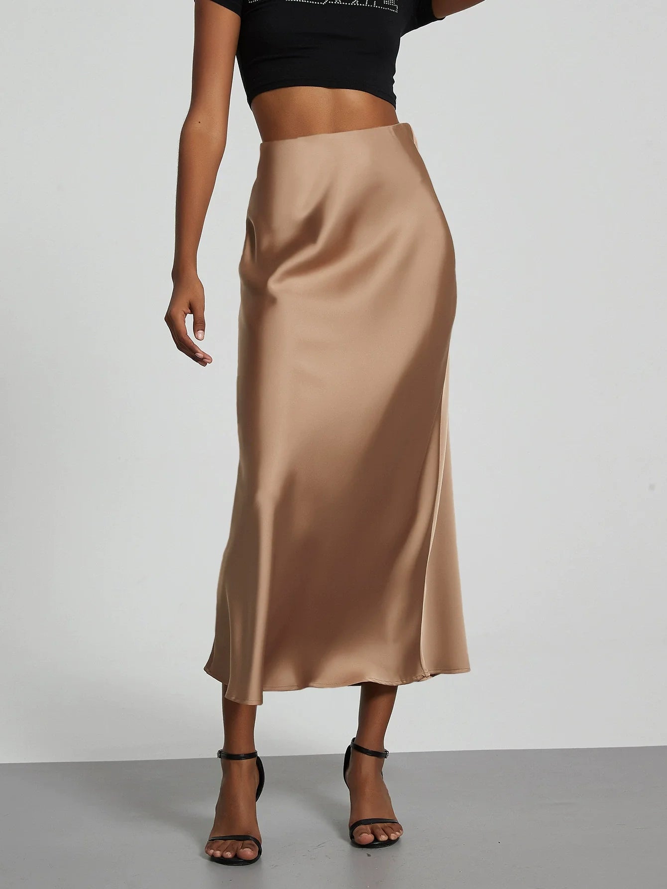 Glanzende Slip Skirt | Navando