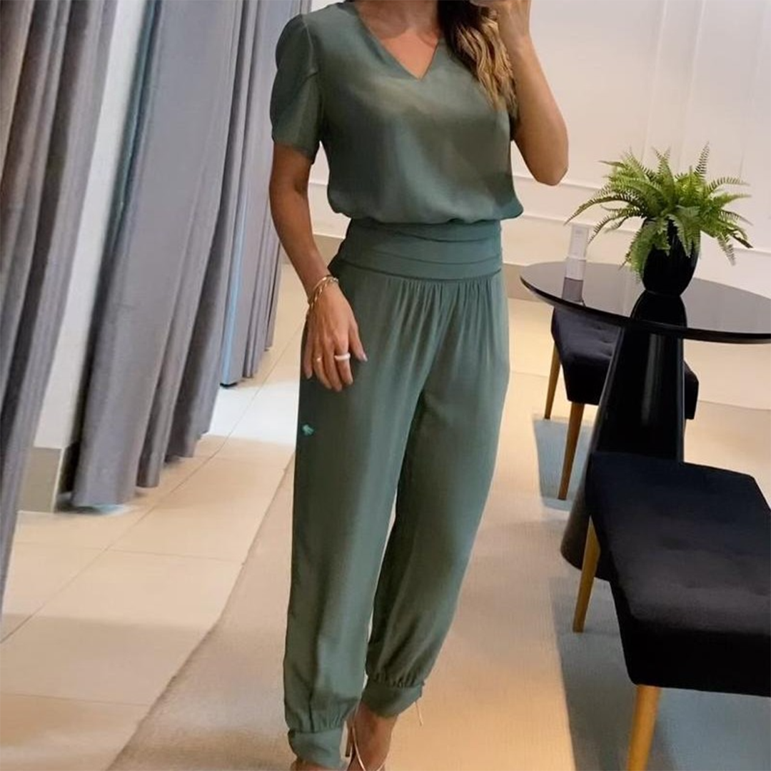 Luciana - Stijlvolle bedrukte chique jumpsuit