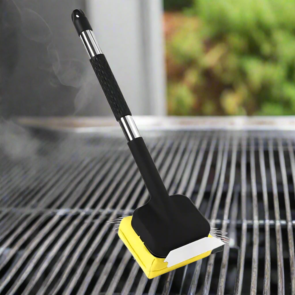 Grillborstel | Stoomreiniging met roestvrijstalen schraper 0