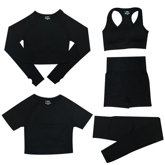 Lina - Complete 5-Delige Stretch Sportkleding Set voor Dames
