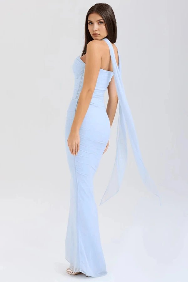 Hailey | Strapless corset dress in mesh fabric 0