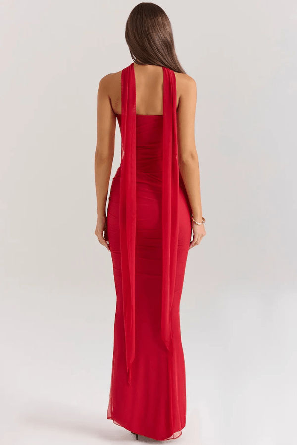Hailey | Strapless corset dress in mesh fabric 8