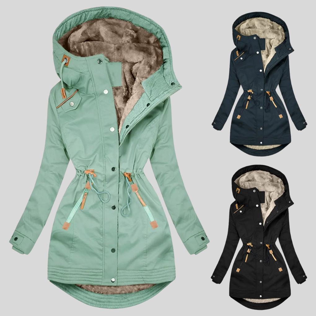 Hanna | Lange Gevoerde Parka Met Capuchon