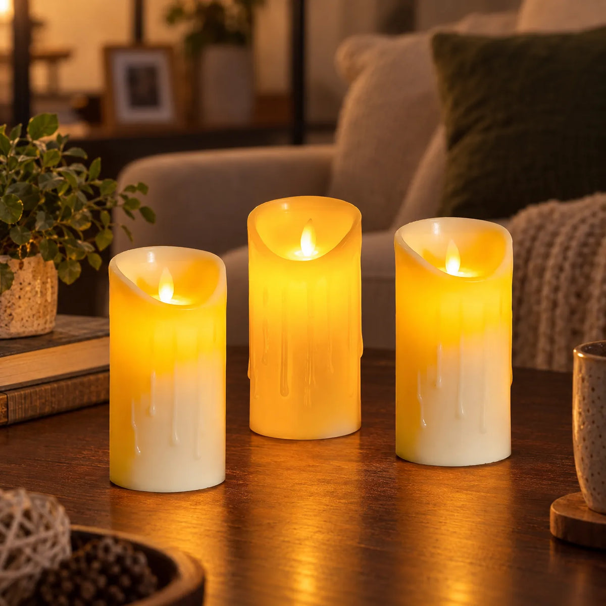 Hidaya | Sfeervolle LED Kaars Met Druipeffect
