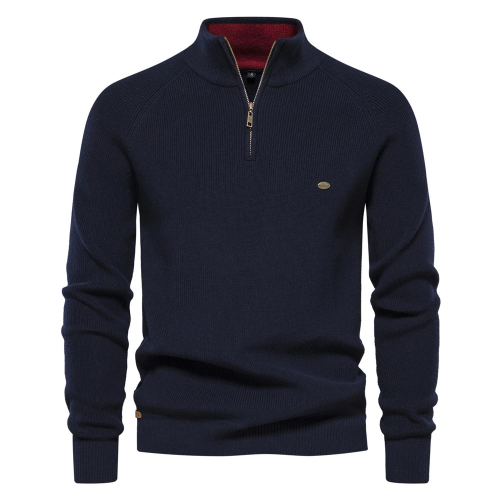 Hoog Col | Katoenen Cardigan Met Rits 8