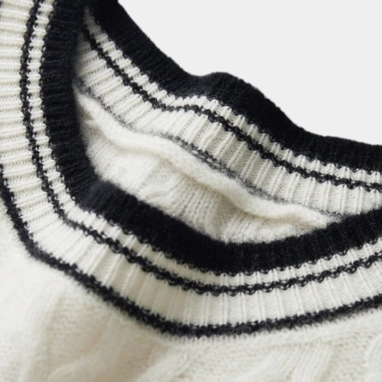 Navando | Pull en maille torsadée en mélange de laine
