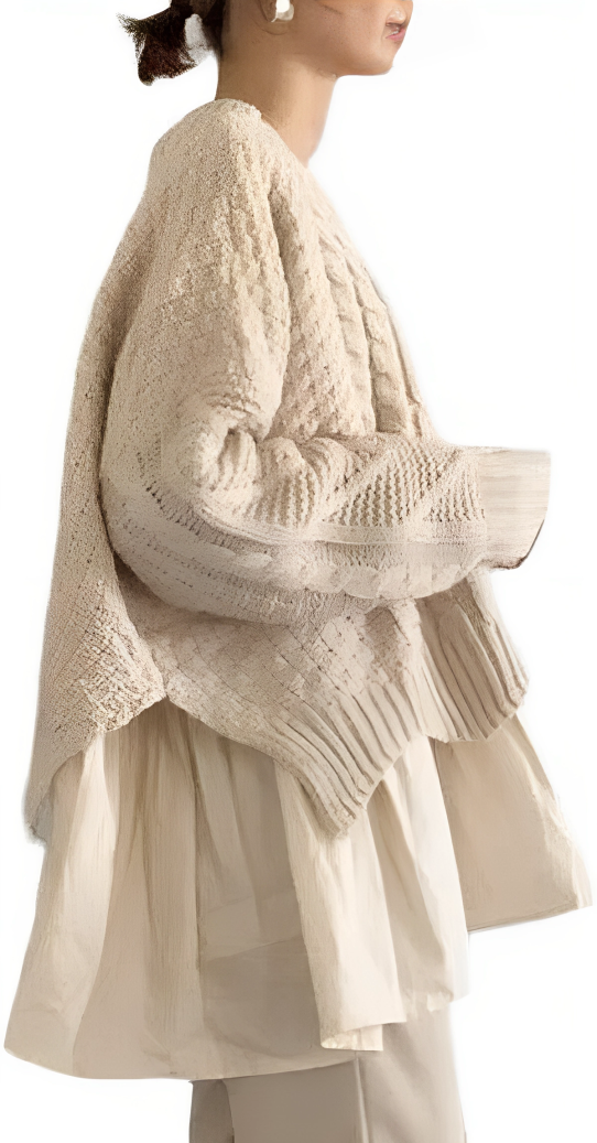 Lily Mae - Oversized Gebreide Trui met Ronde Hals voor Dames